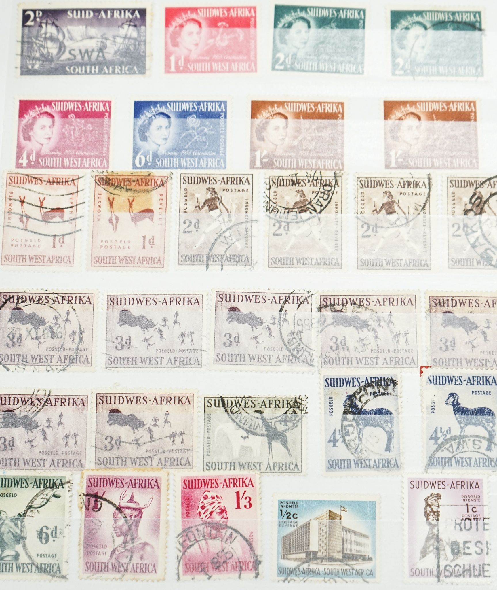 World stamps in stock books Great Britain from GVI onwards, Germany, British commonwealth, British Africa